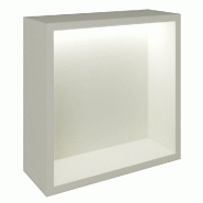 Présentoir Cage blanc mat avec LED 38,4x14,5x38,4cm