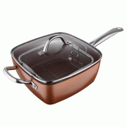 San Ignacio Optimum Copper - Poêle carrée 24x24cm Induction en aluminium pressé - aluminium Q2996