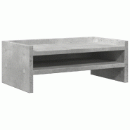 Support de moniteur table meuble bureau 42 x 24 x 16 cm bois d'ingénierie gris 02_0044866 - gris Bois massif 3000220448269_0