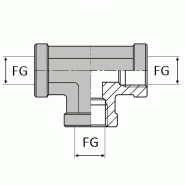 Té femelle gaz cylindrique - WTFG000002 - TFG 1/8 - Ø FG 1/8 inch - Ø FG 8.56 mm