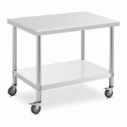 Table Inox 100x60cm - avec Roulettes - Equipementpro - SW-1006R Table Inox 100x60cm - avec Roulettes - Equipementpro - SW-1006R