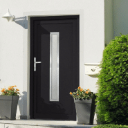 Vidaxl porte d'entrée anthracite 98x208 cm pvc 3187900