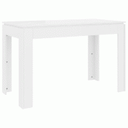 VidaXL Table à manger Blanc brillant 120x60x76 cm Bois d'ingénierie Modèle Helios Panorama Stella - Bois manufacturé 800762