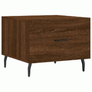 VidaXL Table basse Chêne marron 50x50x40 cm Bois d'ingénierie Modèle Flex Nordique - 829442