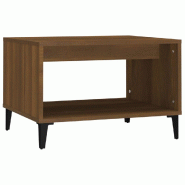 VidaXL Table basse Chêne marron 60x50x40 cm Bois d'ingénierie Modèle Sirius Vintage Plus - 817524