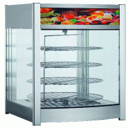 Vitrine contre-chauffée avec grilles. Double vitrage. Structure en acier inoxydable. Dimensions : 46x45x78,5(h) cm. FORCAR Modèle RTR97L2 - 3188