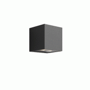Zafferano Forward Applique D'Extérieur À 2 Lumières Asymétrique, Structure En Aluminium, Led Intégrée 10,5W 3000K, Finition Noire, Design Compac