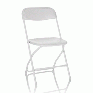 Chaise visiteur / chaise pliante TUDELA XXL W plastique blanc hjh OFFICE - blanc plastique polypropylène 803101