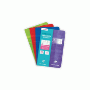 Clairefontaine Lot de 10 Carnet Metric 11x17, 96p./48 feuilles 90 g/m² piquées, Séyès 2,5mm agrandi 10/10 (copies pour déficients visuels) - 3329