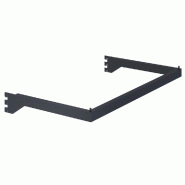 Guidon de penderie rectangulaire - section 30x15mm L60cm - noir
