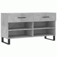 Helloshop26 - Banc à chaussures bottes commode étagère meuble entrée rangement 102 x 35 x 55 cm bois d'ingénierie gris 02_0022966 - gris Bois mas