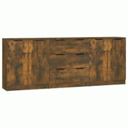 Helloshop26 - Buffet bahut commode armoire meuble de rangement organisateur cuisine salle de séjour salons 3 pcs bois d'ingénierie 02_0037053 - 3000 Helloshop26 - Buffet bahut commode armoire meuble de rangement organisateur cuisine salle de séjour salons 3 pcs bois d'ingénierie 02_0037053 - 3000