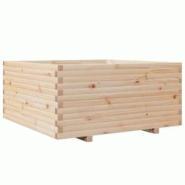 Helloshop26 - Jardinière bac lit surélevé plantes fleurs terrasse jardin 100 x 100 x 49,5 cm bois de pin massif marron 02_0037262 - 3000213823264 Helloshop26 - Jardinière bac lit surélevé plantes fleurs terrasse jardin 100 x 100 x 49,5 cm bois de pin massif marron 02_0037262 - 3000213823264
