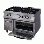 Maxima Premium cuisinière - 6 brûleurs - unité triple - profondeur 90 cm - gaz incl four électrique – 120 × 90 × 85 cm – 6000 W - AKS-09398507
