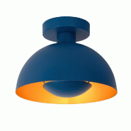 Plafonnier Diam. 25 cm 1xE27  Acier bleu - Lucide - Siemon - bleu acier 5411212451729