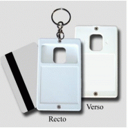 Porte-clé porte-carte blanc vierge personnalisable