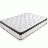VS Venta-stock Matelas Supreme 150x190 cm à mémoire de forme, 27 cm Épaisseur - blanc mousse 0-5571-00