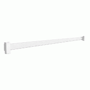 Barre de charge pour tube 25x15 mm - 1232x44mm - blanc
