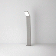 Borne Lumineuse Led 12W Pour Jardin, Ip65, 1050 Lm, H. 60 Cm, 3000K, Aluminium Peint, Gris Clair - Perenz - gris 8023559548108