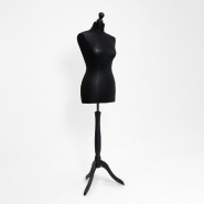 Buste femme couture pied tripode - noir
