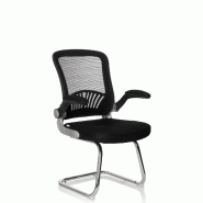 Chaise de conférence / Siège visiteurs FLYER PRO V Tissu maille Noir hjh OFFICE - noir polyester 706817