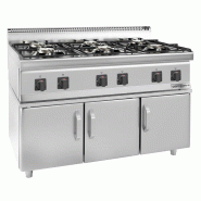 Cuisinière à gaz - 36 kW - 6 Brûleurs - Incl. Soubassement avec 3 portes  - Mario 700 | GGM -GHK1200-E-UBK1200-E