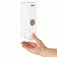 Distributeur mural de douche simple (L)89 × (P)71 × (H)227 mm verrouillable, en plastique ABS blanc