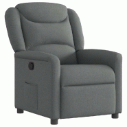 Fauteuil inclinable Gris foncé Tissu Modèle Lerlonara - 4015597