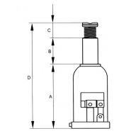 Hbc-3 - cric bouteille - sam outillage - capacité : 3t Hbc-3 - cric bouteille - sam outillage - capacité : 3t