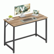 Helloshop26 - Bureau table poste de travail petite taille 100 x 50 x 75 cm pour bureau salon chambre assemblage simple métal style 12_0004686 - méta