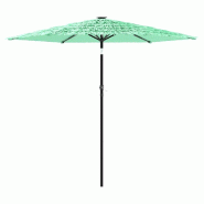 Helloshop26 - Parasol de jardin avec mât en acier 268 x 268 x 226 cm protection UV mécanisme à manivelle style moderne en polyester 02_0056398 - ac