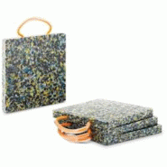 MSW - MSW MSW-CP-300-7 Plaques De Calage 30 x 30 x 3 cm Charge Maximale De 7 000 kg Lot De 4 Plaques De Calage Grue Plaques De Calage - 4062859069535