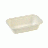 Naturesse Barquette canne à sucre sans PFAS 20,5 x 13 x 5,6 cm - 650 ml blanc (500 unités) - blanc Bagasse 3457.N Naturesse Barquette canne à sucre sans PFAS 20,5 x 13 x 5,6 cm - 650 ml blanc (500 unités) - blanc Bagasse 3457.N