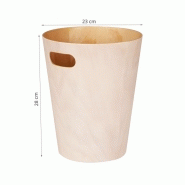 Poubelle de bureau en bois crème Poubelle de bureau en bois crème