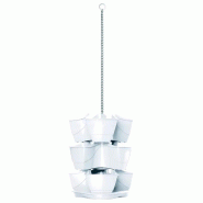 Prosperplast - Jardin vertical suspendu COUBI HERBAL 9 L - 29,5x29,5x88 cm, blanc - blanc plastique polypropylène ZA3339