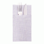 Serviette kangourou Dry Cotton 55 G/M2 40x40 cm parme Airlaid - par 700
