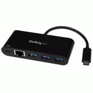 StarTech Hub USB 3.0 3 Ports avec Gigabit Ethernet et