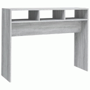 Table console Sonoma gris 105x30x80 cm Bois d'ingénierie Modèle Patio Levant Prime - 815940