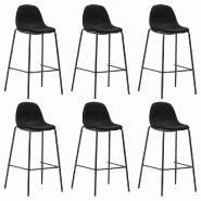 VidaXL Chaises de bar lot de 6 noir tissu Modèle Titan Panorama Soleil - 279665_0