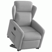 VidaXL Fauteuil inclinable électrique gris nuage tissu Modèle Pervella - 3303163
