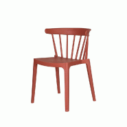 Windson - Chaise empilable en polypropylène terracotta