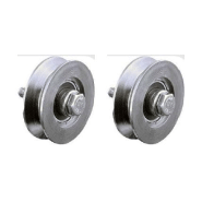 Roue à rainure en V de 80 mm avec 1 roulement à billes - Lot de 2 Roue à rainure en V de 80 mm avec 1 roulement à billes - Lot de 2