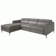 AC ANGEL CERDA Angel Cerdá Canapé d'angle relax gauche en cuir gris foncé 6125C 258 x 173 x 95 - gris fourrure 8435631020615 AC ANGEL CERDA Angel Cerdá Canapé d'angle relax gauche en cuir gris foncé 6125C 258 x 173 x 95 - gris fourrure 8435631020615