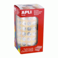 Apli 5192 gommettes rondes, diam. 10,5 mm, en rouleau, effet holographique - 8410782116288