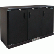Arrière-bar réfrigéré 3 portes pleines - 335L - coloris noir - éclairage LED - dégivrage automatique Arrière-bar réfrigéré 3 portes pleines - 335L - coloris noir - éclairage LED - dégivrage automatique
