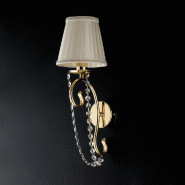 Bonetti Illumina Magda Applique Murale 1 Lumière En Fer Doré Avec Abat-Jour .13 P.15 Bl146-Ap1-Or-Par - doré 8050713217426