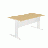 Bureau droit chêne/blanc l.1600 x p.800 mm - 9300166