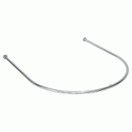 Cabine d'Essayage Demi-Cercle Chromée 98x98cm - Fixation Murale - Stabilité Assurée