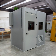 Cabines de travail CEPRO UniSonic - Pour pulvérisation, laser ou meulage - Avec fenêtres, portes et grilles de ventilation Cabines de travail CEPRO UniSonic - Pour pulvérisation, laser ou meulage - Avec fenêtres, portes et grilles de ventilation