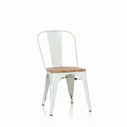 Chaise VANTAGGIO COMFORT W Métal blanc / Assise bois clair hjh OFFICE - blanc métal 645046